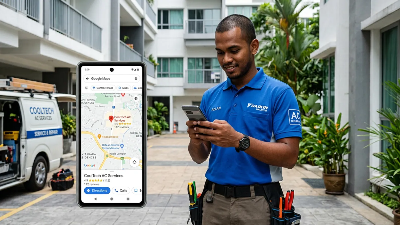 Aircon business listing in Google Maps 3-Pack Malaysia